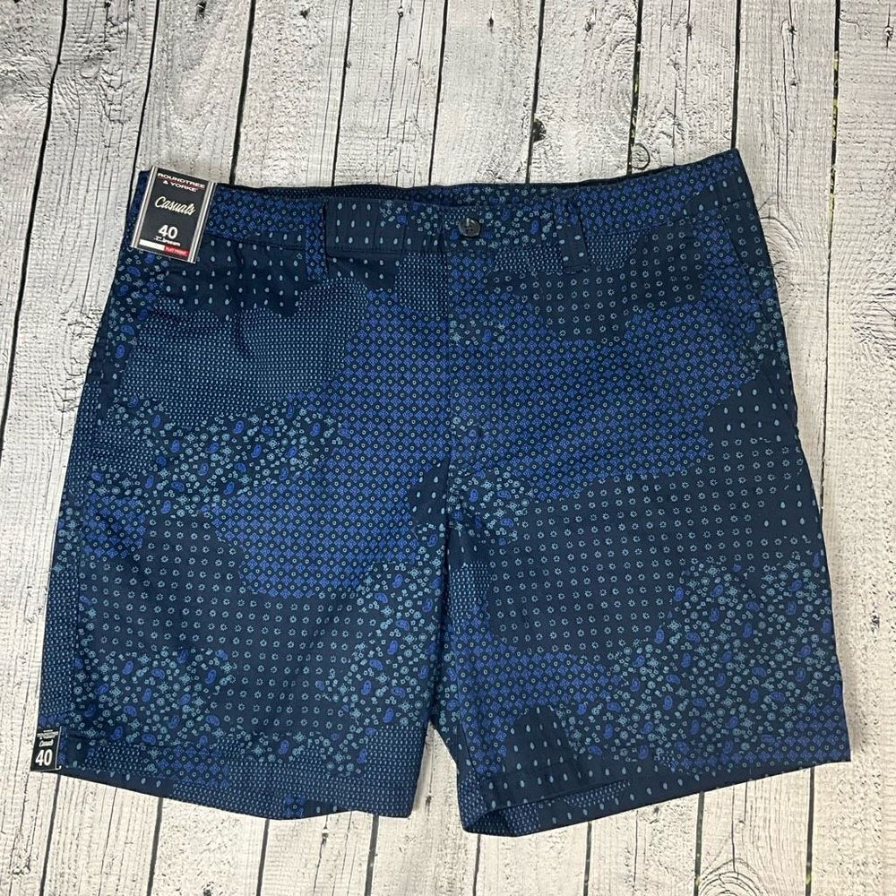 ROUNDTREE & YORKE Flat Front Classic Fit Shorts